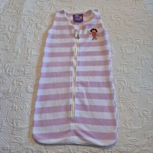 Dora the Explorer 3-6 months pink and white stripe sleep sack GUC